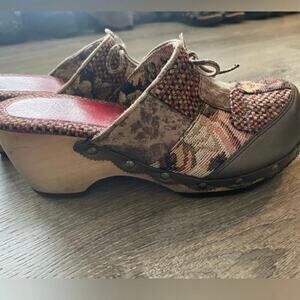 Rare y2k Kenzie Chunky Patchwork Clogs vintage
